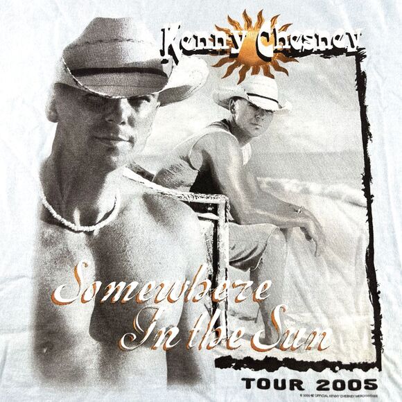 Kenny Chesney Somewhere in the Sun 2005 Tour T-Shirt Light Blue Size - Picture 2 of 13